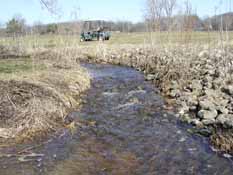 Traver Creek Sample Collection Site, Leslie Golf Course, 30 March 2010.